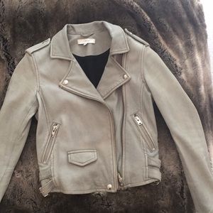 IRO ahsville leather jacket -Light blue/grey.